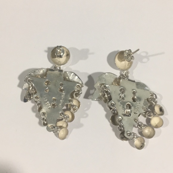 Sterling Silver Vintage Grape 🍇 Vine Earrings - Picture 3 of 5